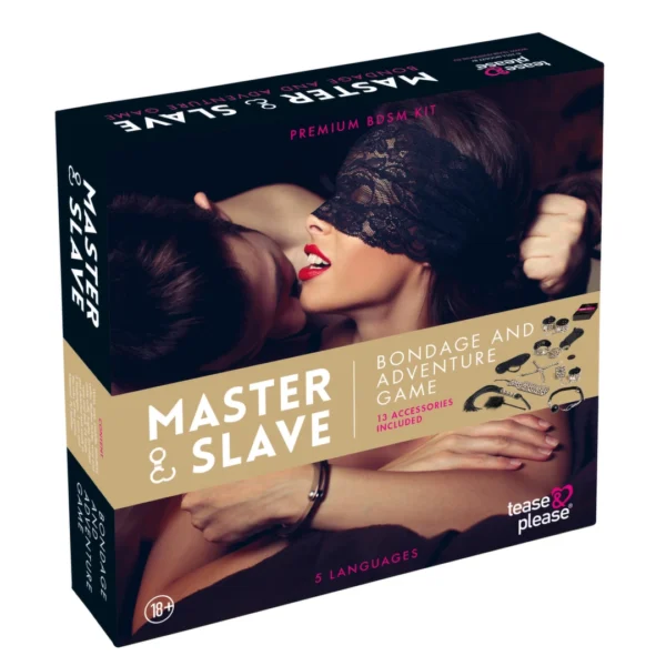 Tease & Please Master & Slave BDSM žaidimas su aksesuarais, smėlio spalvos