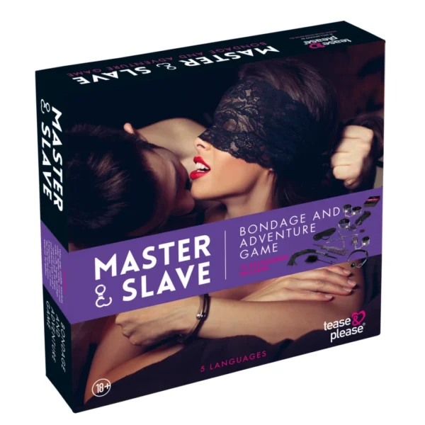 Tease & Please Master & Slave Bondage Game BDSM žaidimas poroms, violetinis