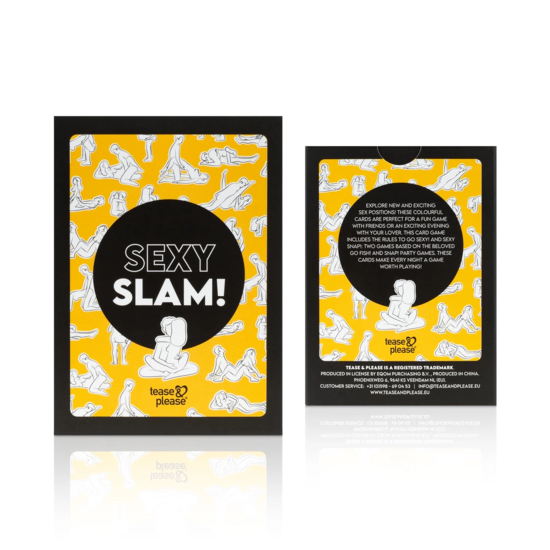 Tease & Please Sexy Slam kortų žaidimas suaugusiems, 2 žaidimai viename