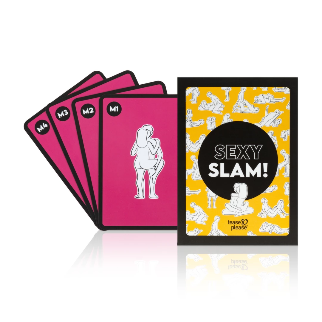 Tease & Please Sexy Slam kortų žaidimas suaugusiems, 2 žaidimai viename