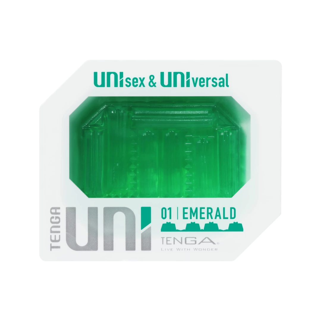 Tenga UNI Emerald universalus elastingas antgalis, daugkartinis, žalias