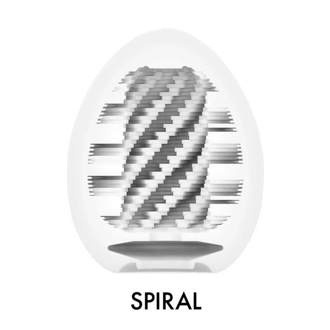 Tenga Egg Spiral II vienkartinis masturbatorius, kompaktiškas, Hard Boiled II serija
