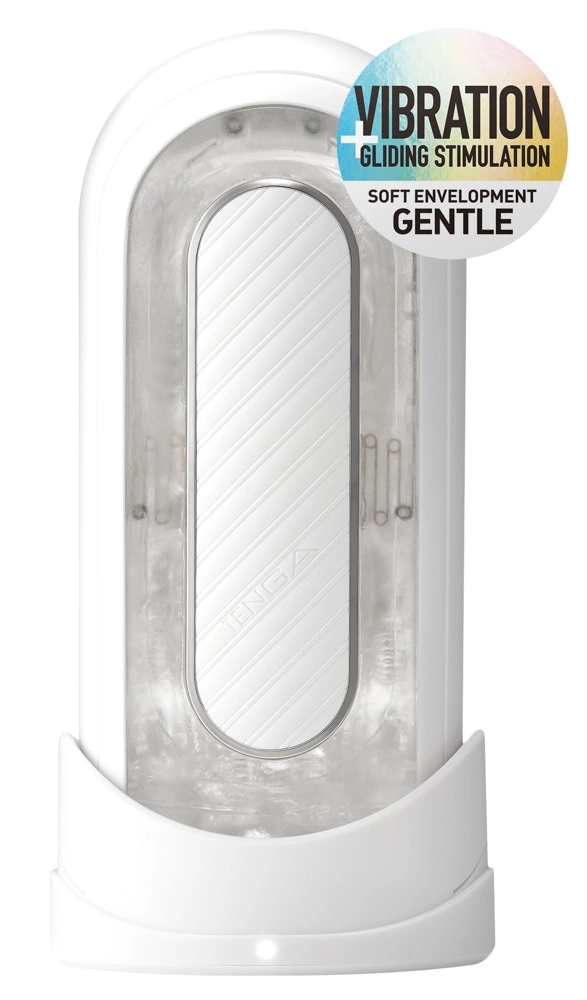 Tenga Flip Zero Gravity Electronic masturbatorius su vibracija, baltas
