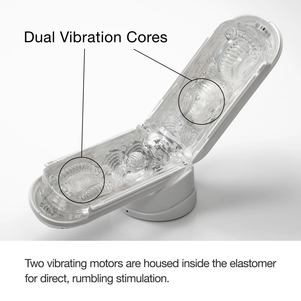 Tenga Flip Zero Gravity Electronic masturbatorius su vibracija, baltas