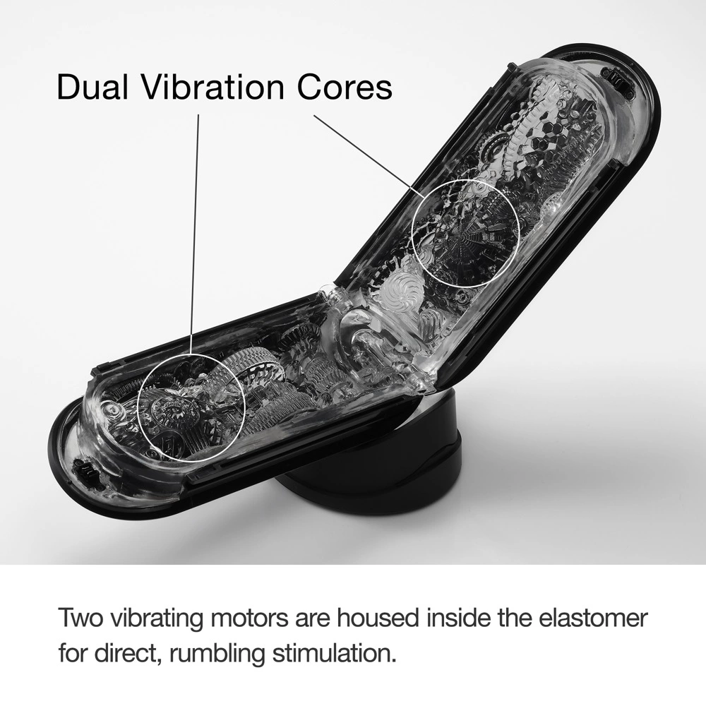 Tenga Flip Zero Gravity Electronic masturbatorius su vibracija, juodas