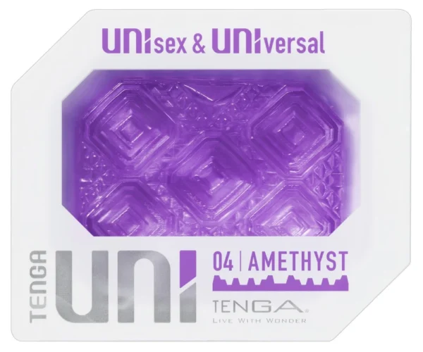 Tenga UNI Amethyst vienkartinis masturbatorius, universalus antgalis, 6 cm