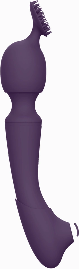 VIVE by Shots Nami wand masažuoklis su 2 varikliais ir 4 antgaliais, violetinis