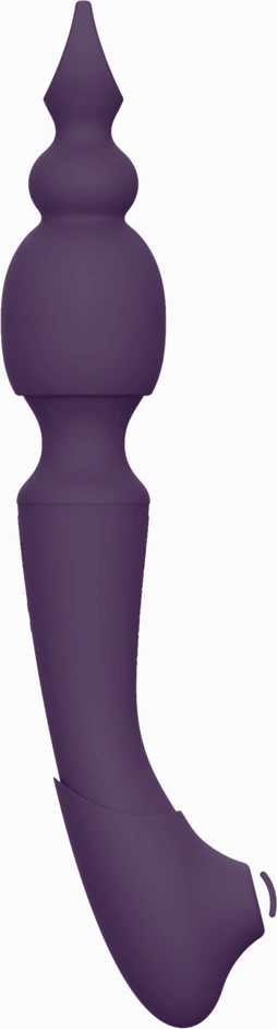 VIVE by Shots Nami wand masažuoklis su 2 varikliais ir 4 antgaliais, violetinis