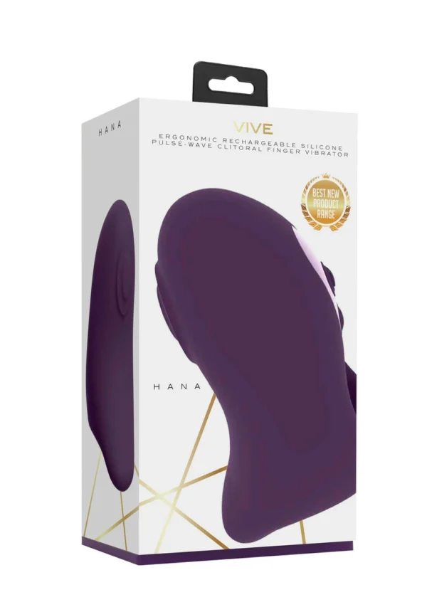 VIVE Hana vibratorius ant piršto su 10 režimų, atsparus vandeniui IPX7, violetinis
