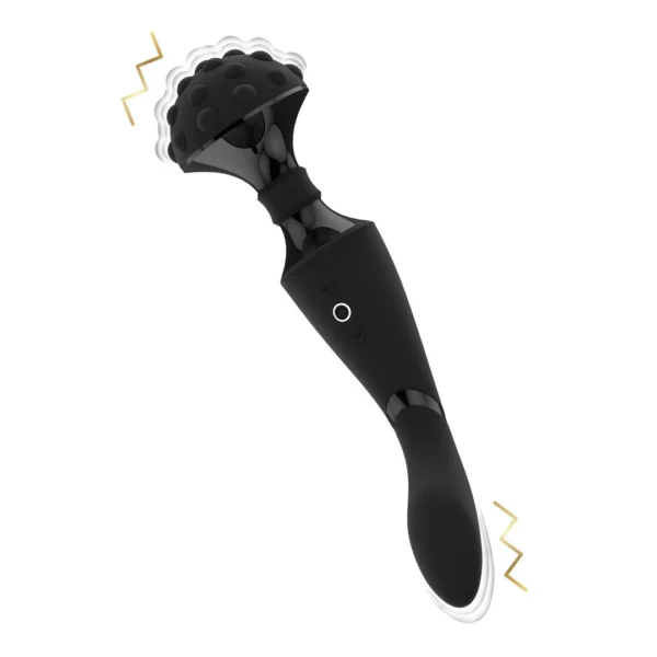 VIVE by Shots Shiatsu wand masažuoklis su 2 varikliais, lenkiama galva, juodas