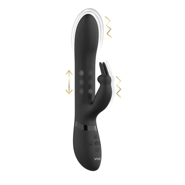 VIVE by Shots Amoris rabbit tipo vibratorius su karoliukais ir 3 varikliais