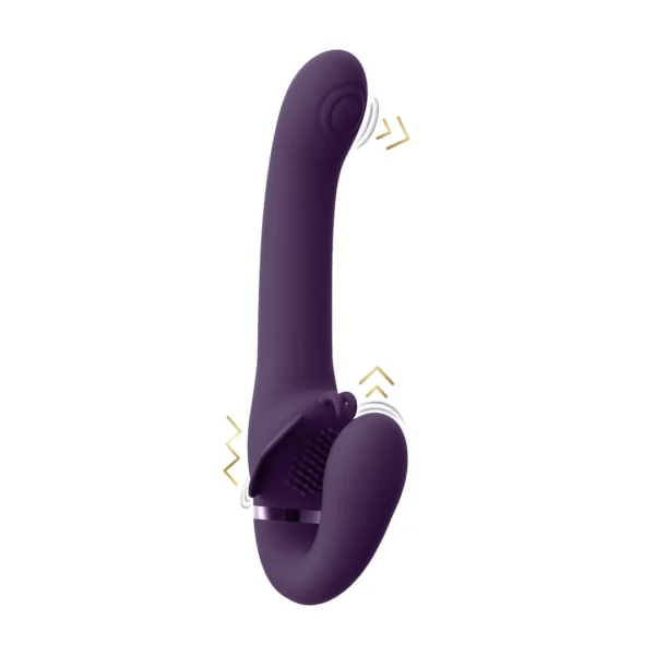 VIVE by Shots Satu vibratorius su pripučiamu G taško stimuliatoriumi, violetinis