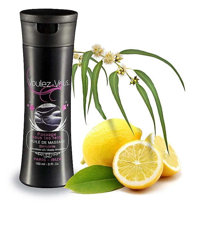 Voulez-Vous… masažo aliejus, eukaliptas ir citrina, 150 ml