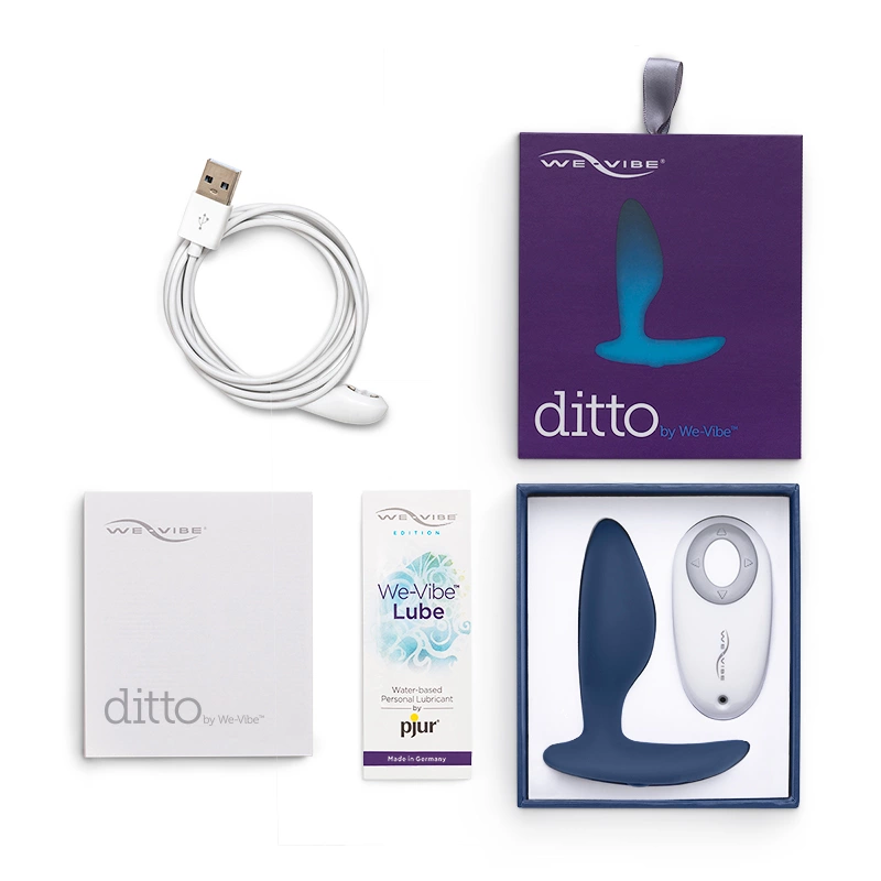 We-Vibe Ditto vibruojantis analinis kaištis su pulteliu, Midnight Blue