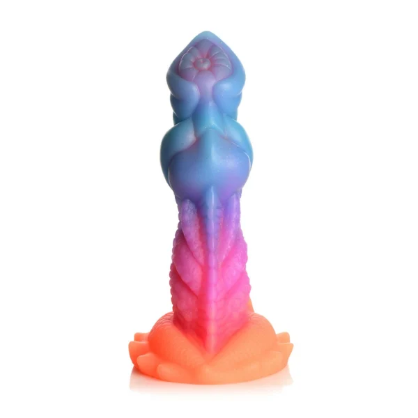 XR Brands Aqua Cock silikoninis dildo, šviečiantis tamsoje, 20 cm