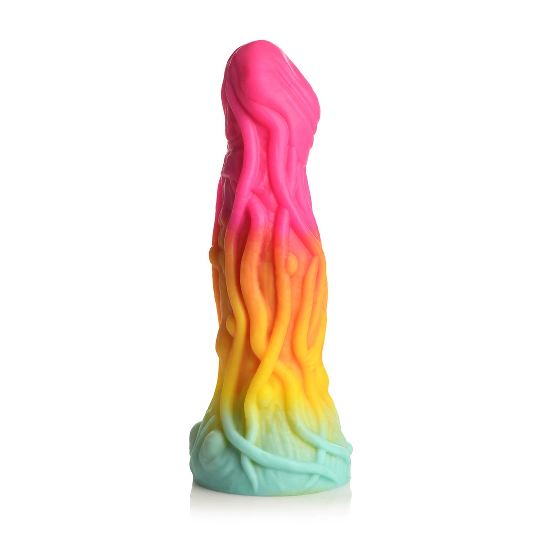 XR Brands Shape Shifter silikoninis dildo su siurbtuku, įvairiaspalvis