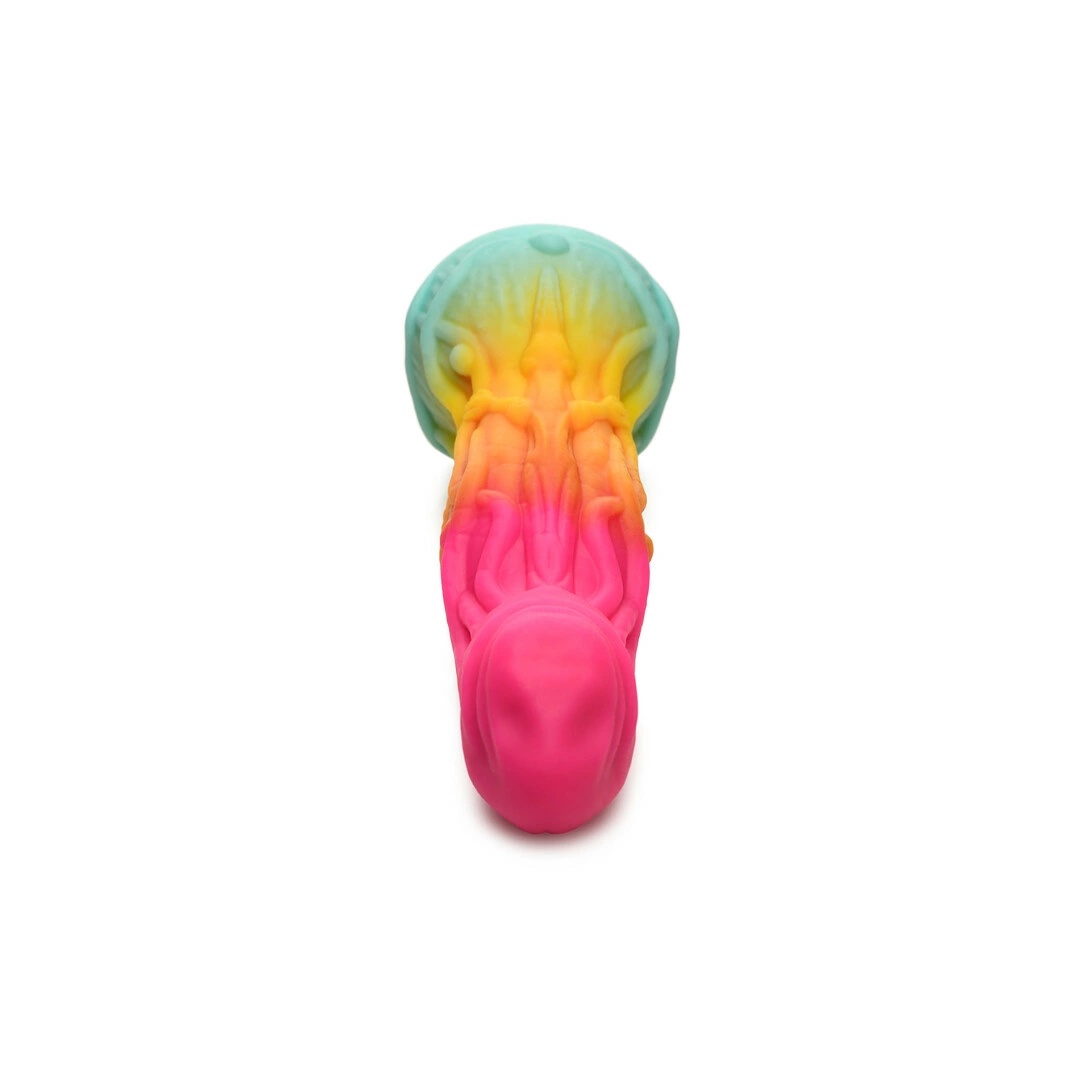 XR Brands Shape Shifter silikoninis dildo su siurbtuku, įvairiaspalvis