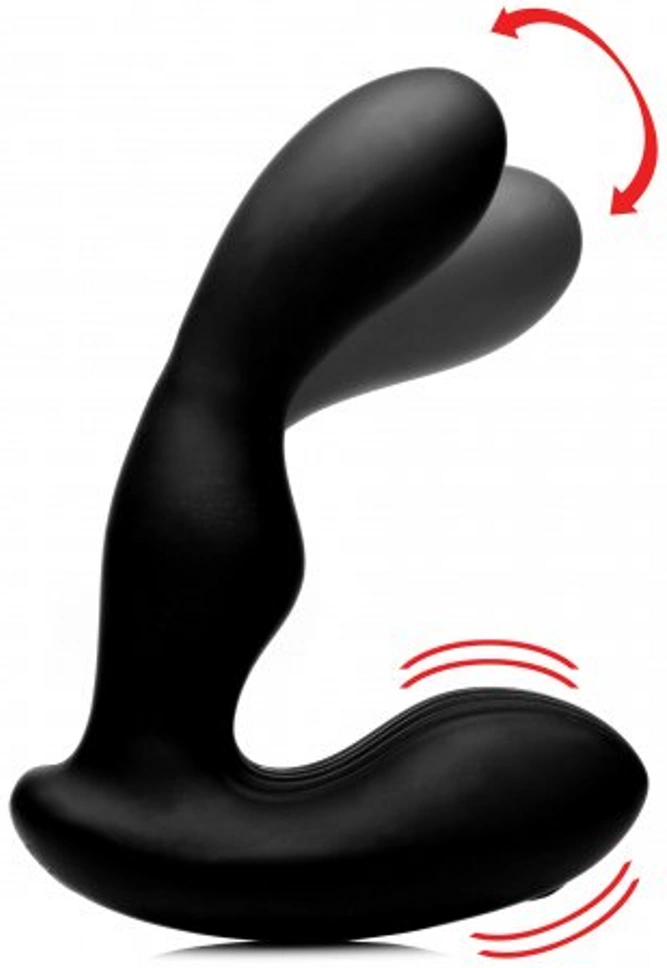 XR Brands P-Stroke prostatos masažuoklis su judančiu galiuku ir pulteliu
