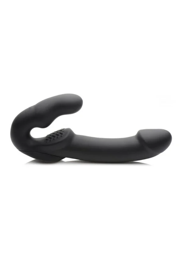 XR Brands Evoke dvipusis strap-on vibratorius be diržų, įkraunamas