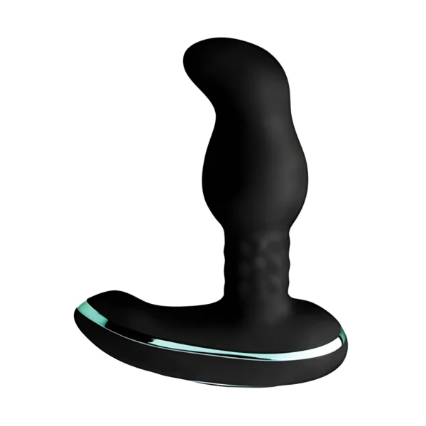 XR Brands prostatos masažuoklis su besisukančiais rutuliukais, juodas