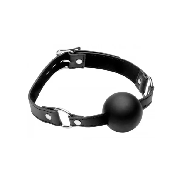 XR Brands XL burnos kamštis su silikoniniu kamuoliuku, 5 cm, juodas