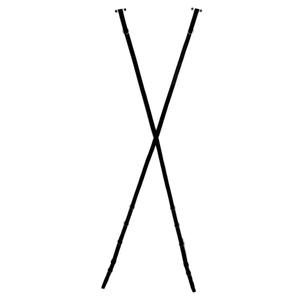 XR Brands Subtrap surišimo priemonių rinkinys, tvirtinamas ant durų, juodas
