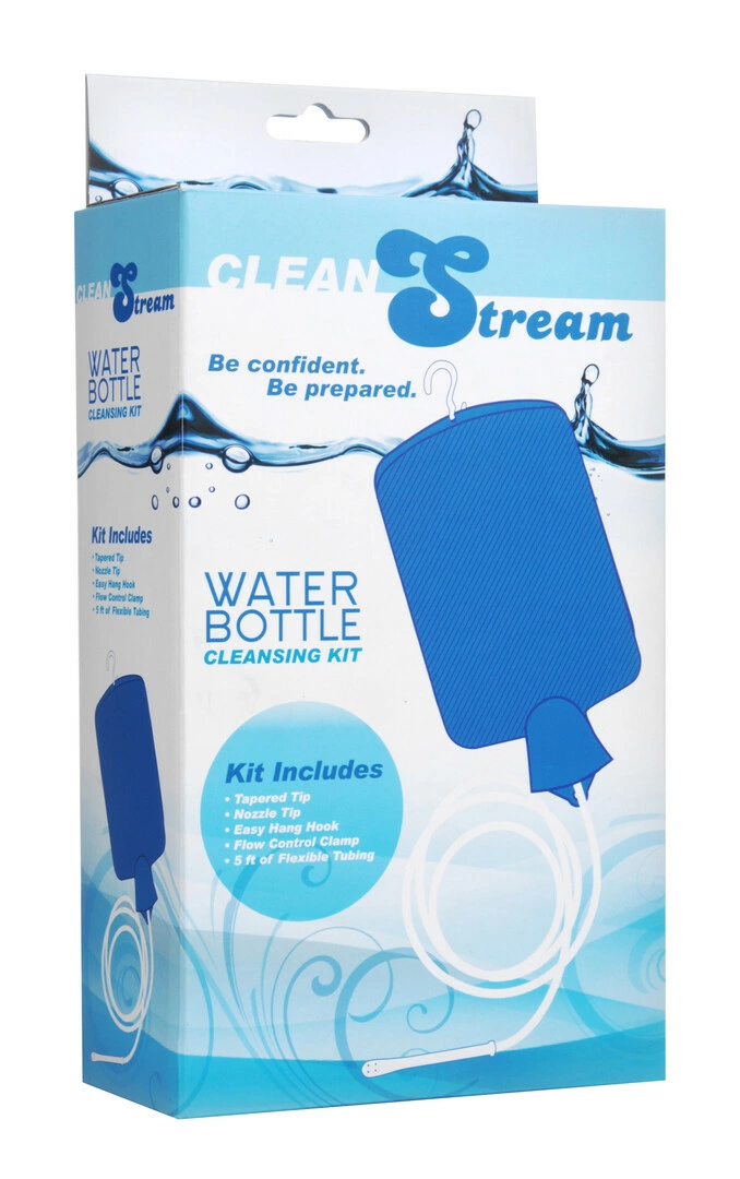 XR Brands CleanStream intymios higienos rinkinys su buteliu ir žarnele