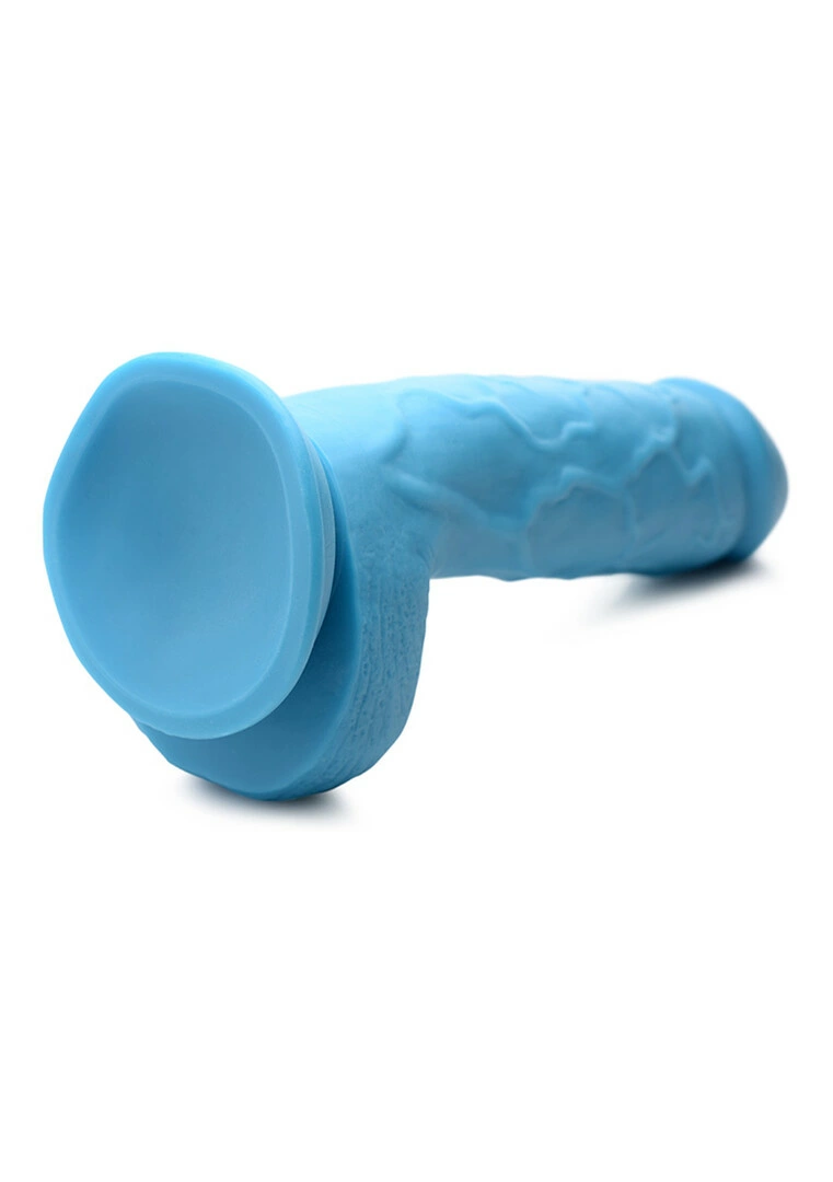 XR Brands POP realistiškas dildo su sėklidėmis ir siurbtuku, 21 cm