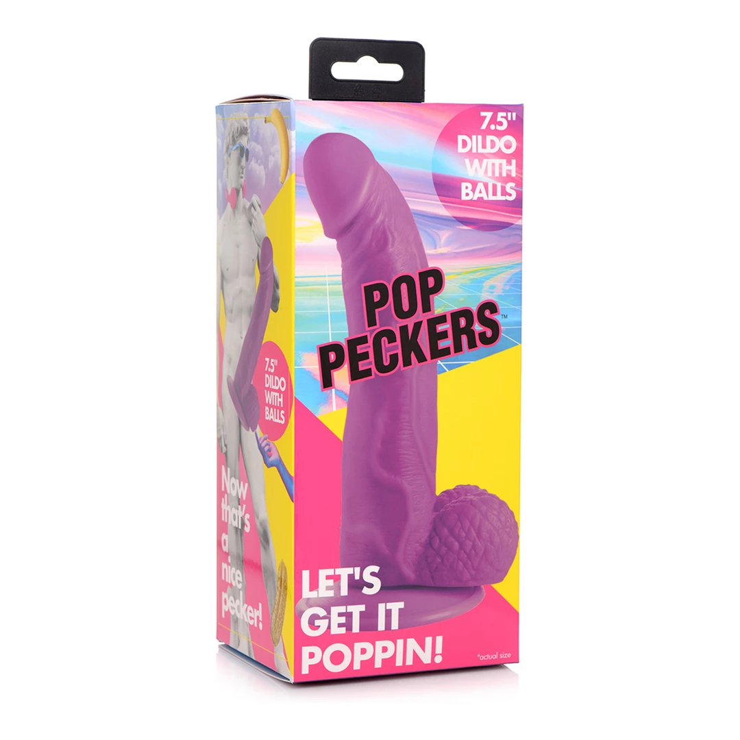 XR Brands Pop realistiškas dildo su siurbtuku, 19 cm