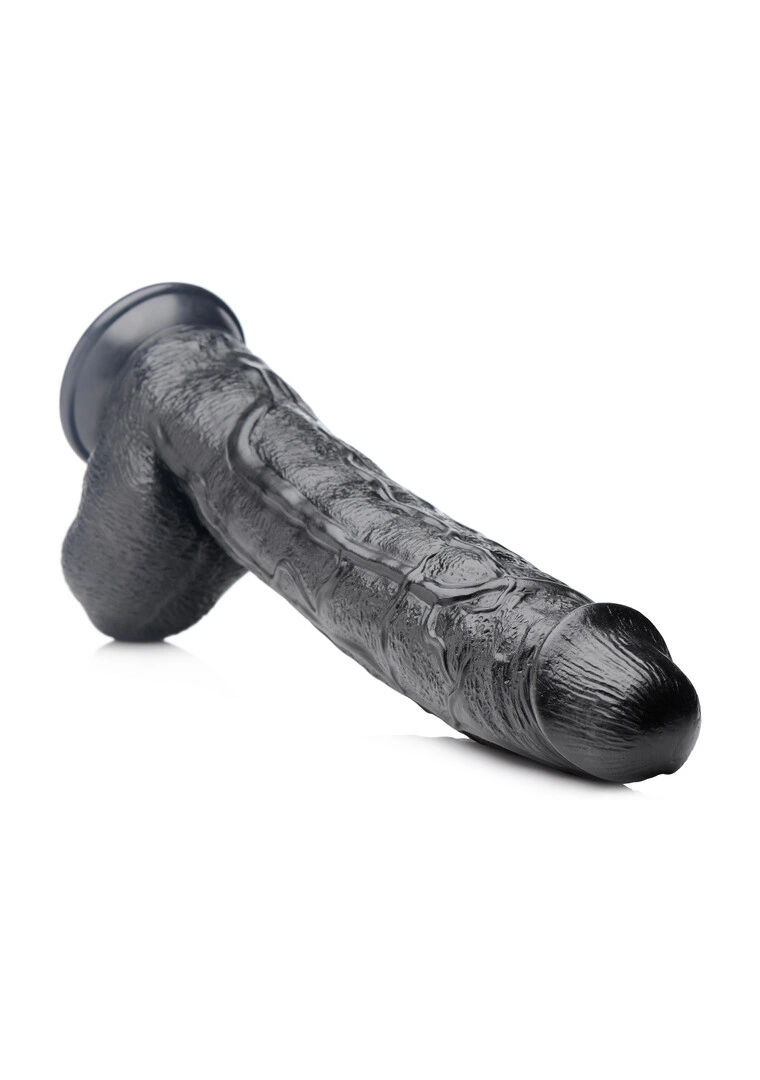 XR Brands Raging Rhino didelis realistiškas dildo su siurbtuku, 43 cm