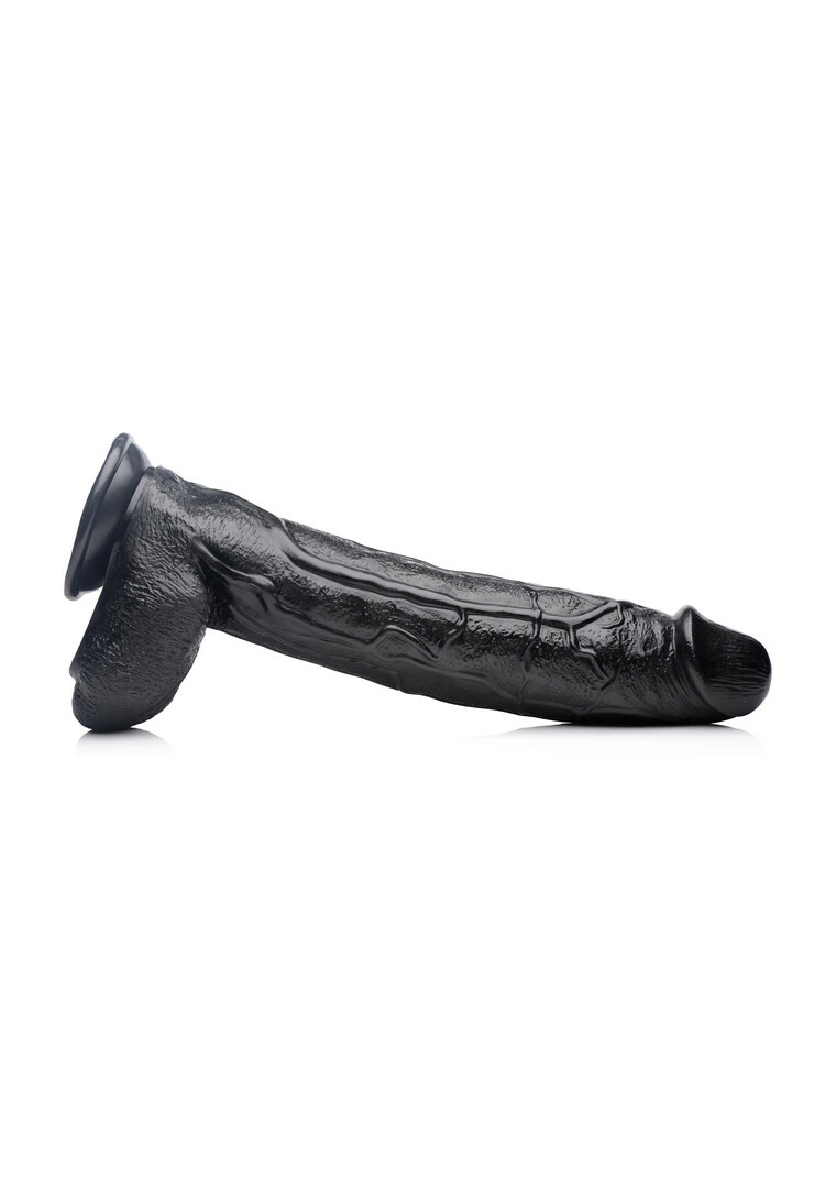 XR Brands Raging Rhino didelis realistiškas dildo su siurbtuku, 43 cm