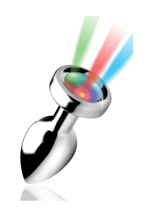 XR Brands metalinis analinis kaištis su LED apšvietimu, mažas