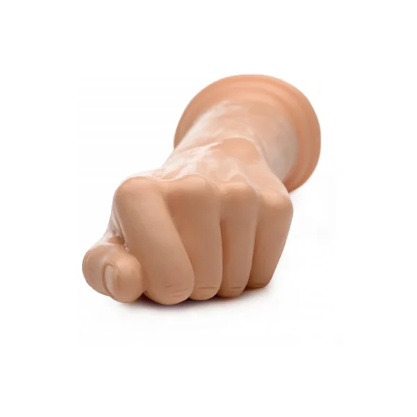 XR Brands Knuckle mažas kumščio formos dildo su siurbtuku, kūno spalvos