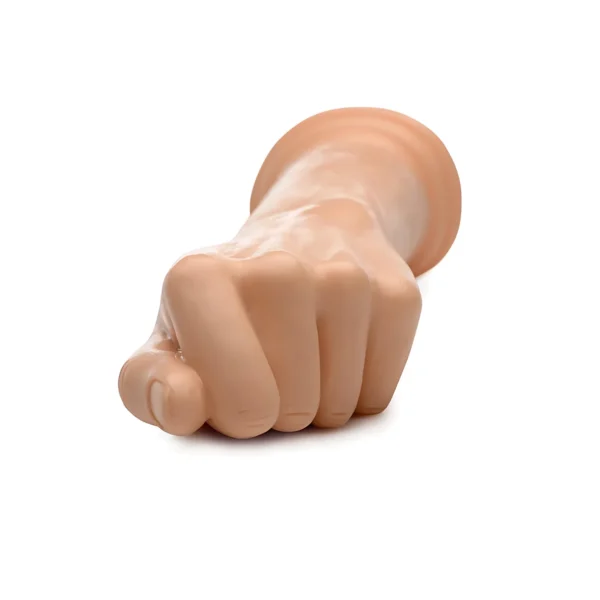 XR Brands Knuckle mažas kumščio formos dildo su siurbtuku, kūno spalvos