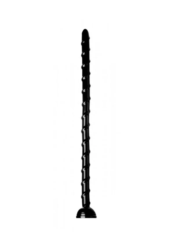 XR Brands Vertebral Snake lankstus dildo su siurbtuku, 46 cm, juodas