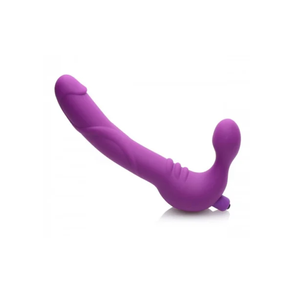 XR Brands Royal vibruojantis strap-on be diržų, juodas