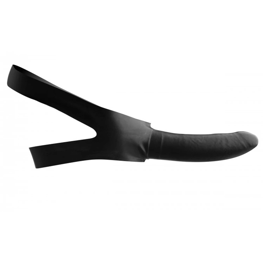 XR Brands Master Series Face Fuk strap-on burnos kamštis, juodas