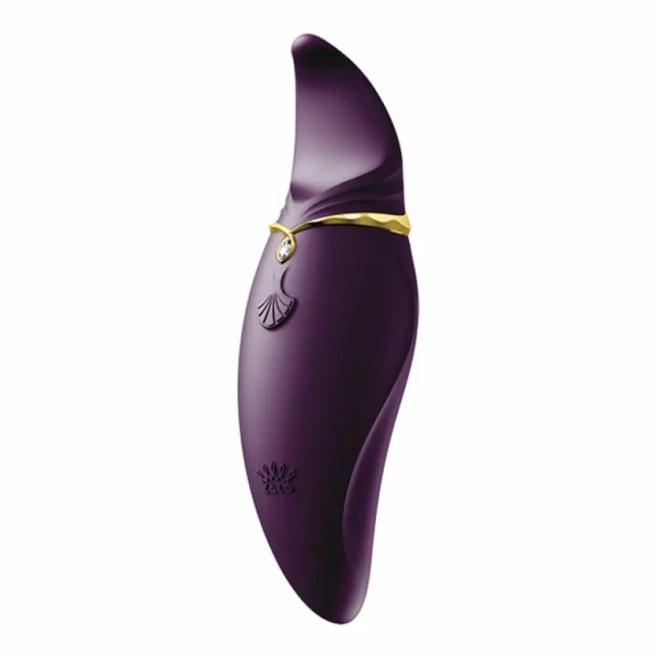 ZALO Hero Twilight Purple klitorio stimuliatorius su PulseWave ir Swarovski kristalu