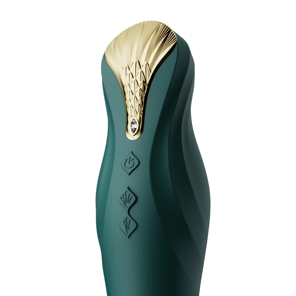 ZALO King PowerThrust vibratorius su stūmimo judesiu, valdomas programėle, Turquoise Green